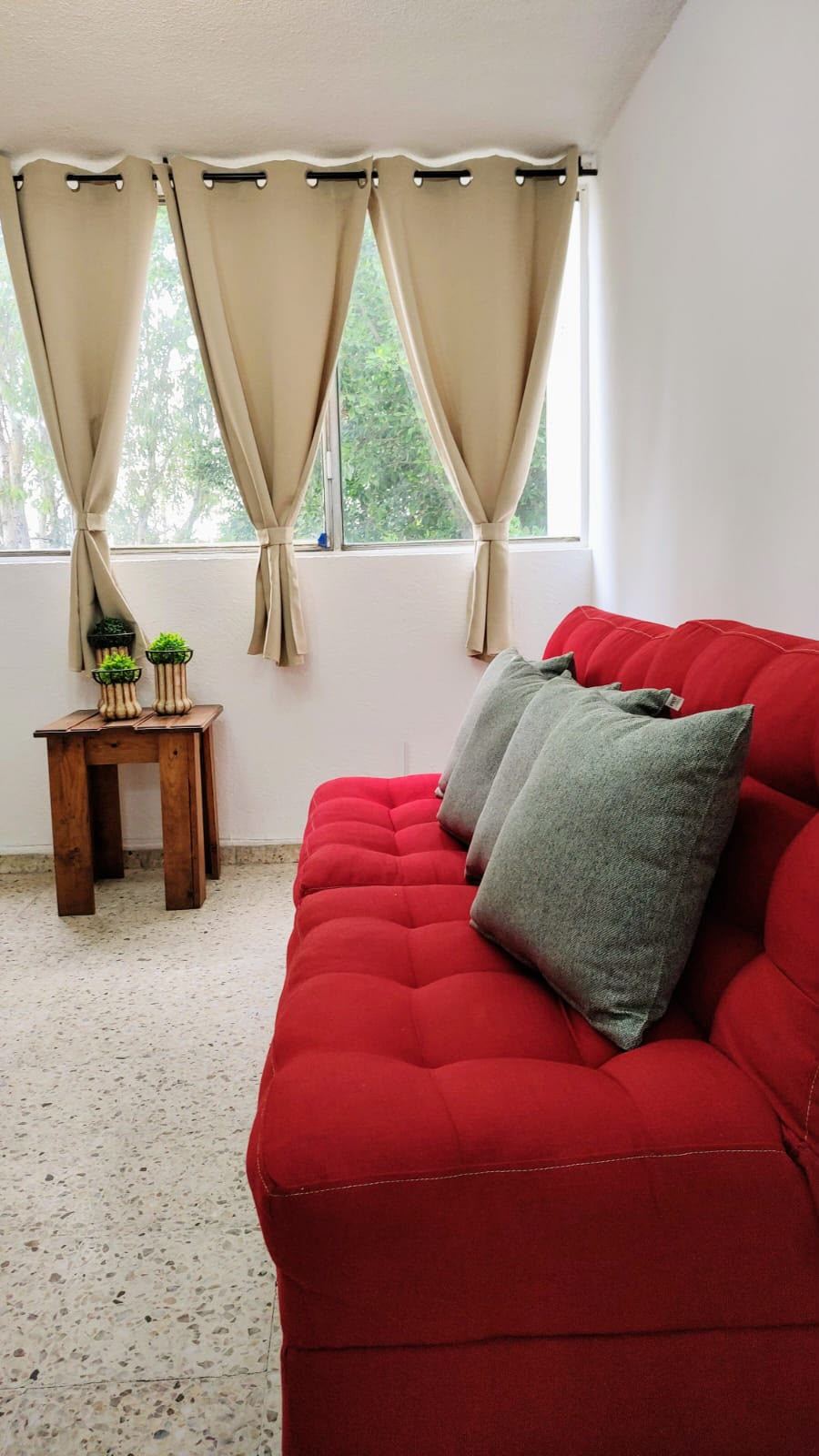 Sala del departamento en renta
